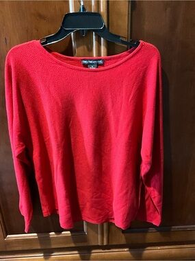 NWT Two Twenty Five Red Knit Long-Sleeve Top Size Xlarge